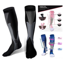 kit 3 Pares Meiaos De Compressão Correndo Esportivas De Ciclismo Joelho De Alta Varizes Alívio Da Dor Plantar AntiFadiga