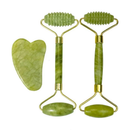 Massageador De Rolo De Jade Natural Para Rosto , Corpo , Costas , Pés , Massagem , Lifting Facial , Antirrugas
